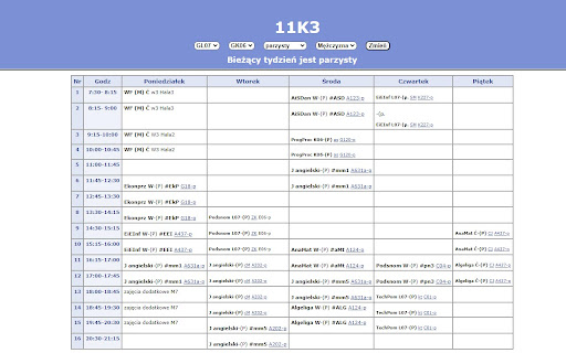 PKPlan Wydzial Mechaniczny  from Chrome web store to be run with OffiDocs Chromium online