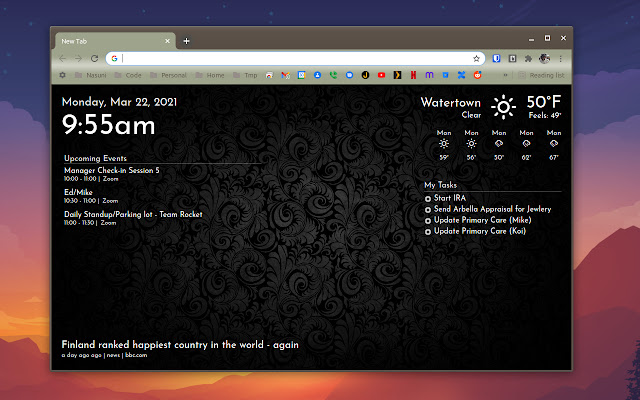 PKs New Tab  from Chrome web store to be run with OffiDocs Chromium online