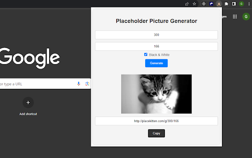 Placeholder Cat Pictures  from Chrome web store to be run with OffiDocs Chromium online