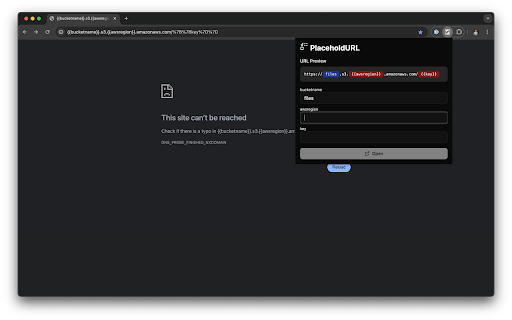 PlaceholdURL  from Chrome web store to be run with OffiDocs Chromium online