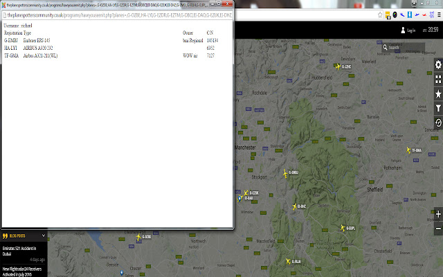 PlaneSpottersAll  from Chrome web store to be run with OffiDocs Chromium online