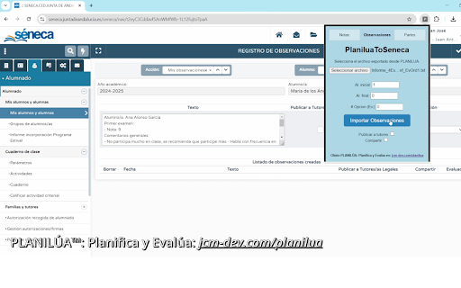 PlaniluaToSeneca  from Chrome web store to be run with OffiDocs Chromium online