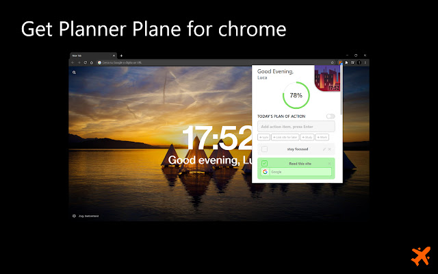 Planner Plane  from Chrome web store to be run with OffiDocs Chromium online