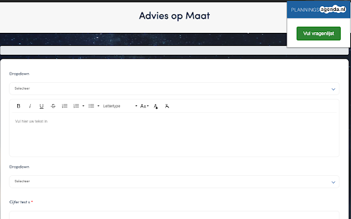 Planningsagenda Tools  from Chrome web store to be run with OffiDocs Chromium online