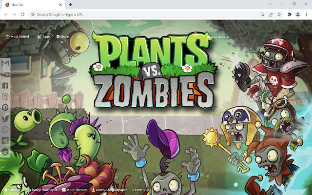 Plants Vs Zombies Wallpaper  from Chrome web store to be run with OffiDocs Chromium online