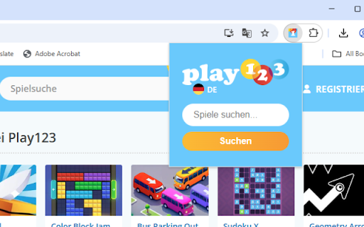 Play123 DE  from Chrome web store to be run with OffiDocs Chromium online