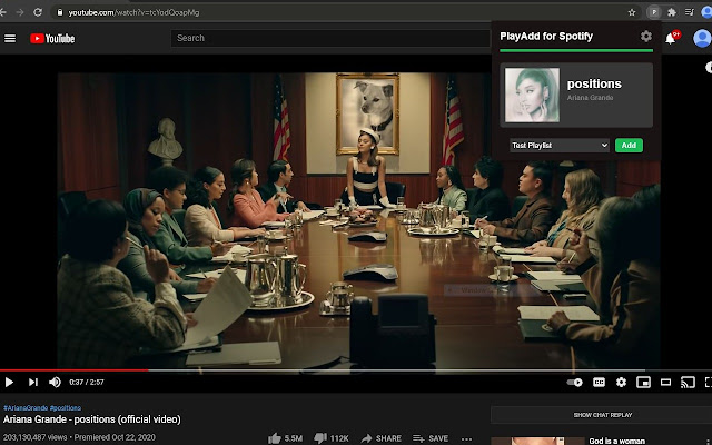 PlayAdd for Spotify  from Chrome web store to be run with OffiDocs Chromium online
