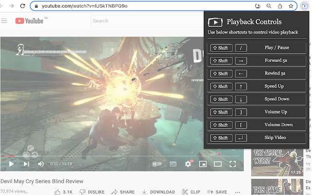 Playback Controls  from Chrome web store to be run with OffiDocs Chromium online