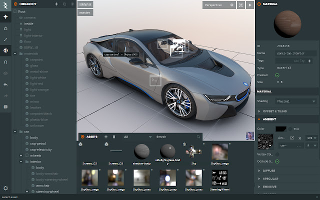PlayCanvas  from Chrome web store to be run with OffiDocs Chromium online