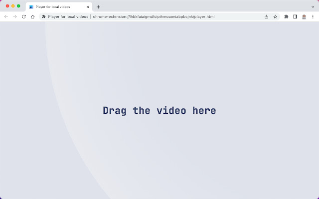 Player for local videos  from Chrome web store to be run with OffiDocs Chromium online