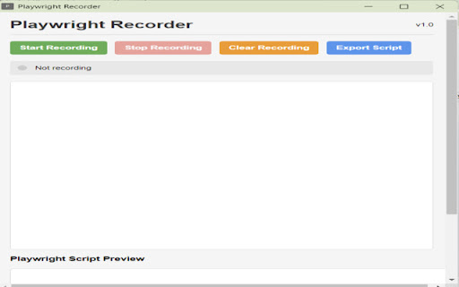 Playwright Recorder  from Chrome web store to be run with OffiDocs Chromium online