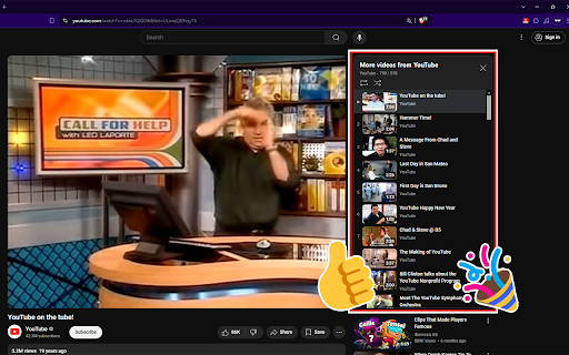 Play YouTube videos from oldest to newest  from Chrome web store to be run with OffiDocs Chromium online