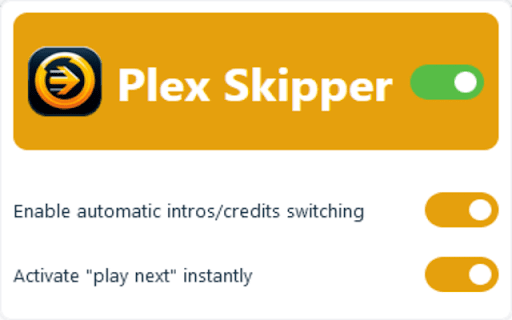 Plex skipper  from Chrome web store to be run with OffiDocs Chromium online