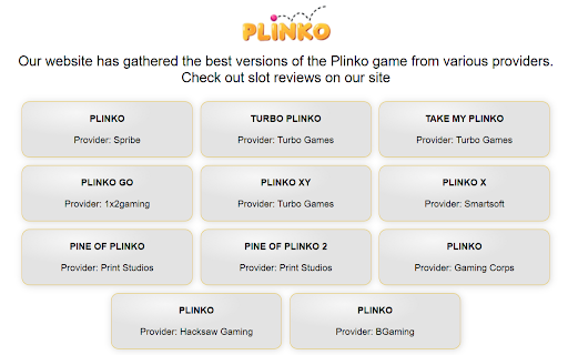 Plinko Game Links  from Chrome web store to be run with OffiDocs Chromium online