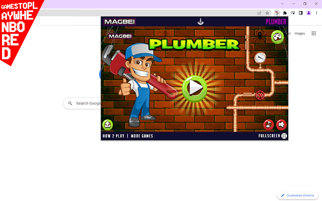 Plumber Game Runs Offline  from Chrome web store to be run with OffiDocs Chromium online