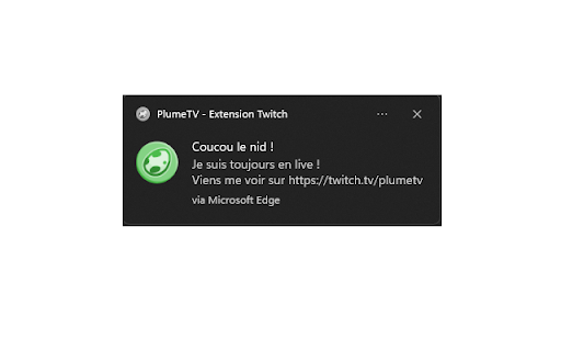 PlumeTV Extension Twitch  from Chrome web store to be run with OffiDocs Chromium online