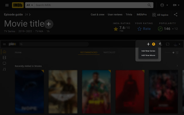 Plus for Plex  from Chrome web store to be run with OffiDocs Chromium online