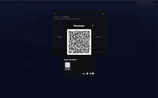 Plutonication extension (polkadot.js)  from Chrome web store to be run with OffiDocs Chromium online