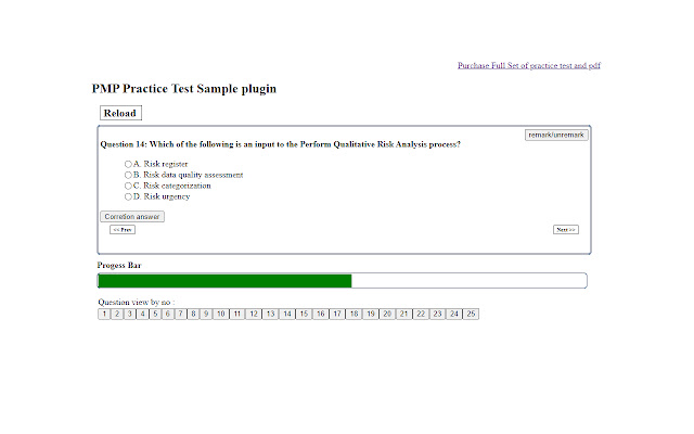 PMP exam prep plugin  from Chrome web store to be run with OffiDocs Chromium online