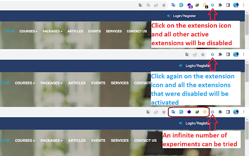 PmPractices Disable Extensions  from Chrome web store to be run with OffiDocs Chromium online