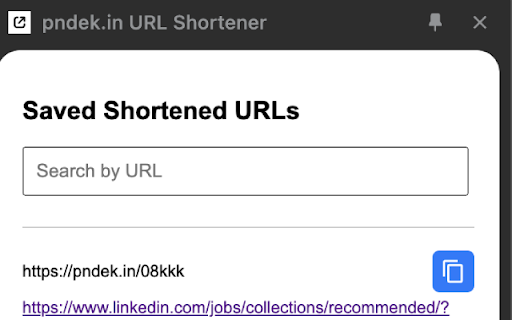 pndek.in URL Shortener  from Chrome web store to be run with OffiDocs Chromium online