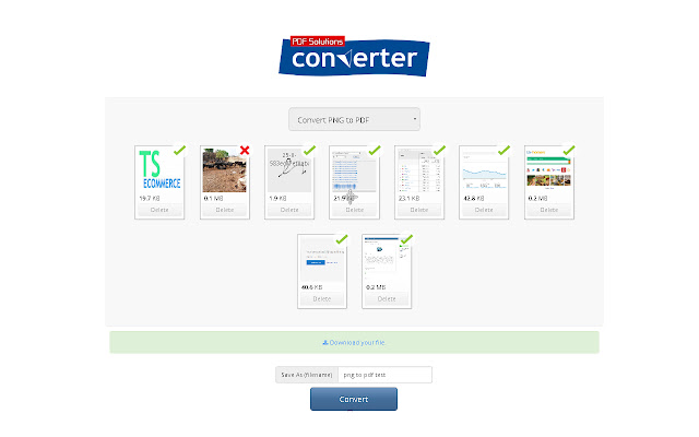 PNG to PDF Converter mula sa Chrome web store na tatakbo sa OffiDocs Chromium online