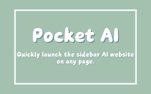 Pocket AI  from Chrome web store to be run with OffiDocs Chromium online