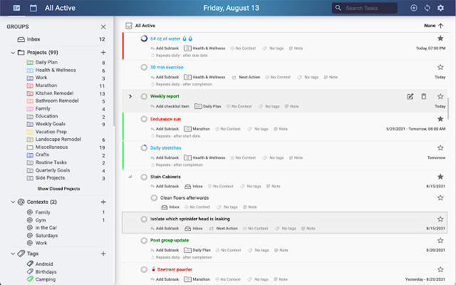 PocketInformant Web  from Chrome web store to be run with OffiDocs Chromium online