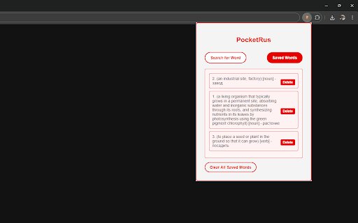 PocketRus: Russian English AI Dictionary  Grammatical Cases  from Chrome web store to be run with OffiDocs Chromium online