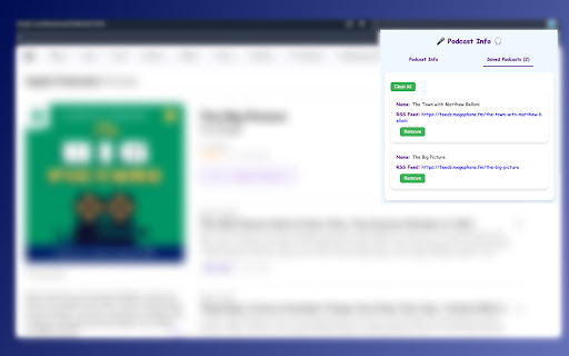 Podcast Finder RSS feed finder  from Chrome web store to be run with OffiDocs Chromium online