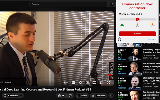 Podspeed  from Chrome web store to be run with OffiDocs Chromium online