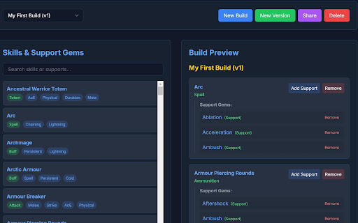 PoE2Skills Helper  from Chrome web store to be run with OffiDocs Chromium online