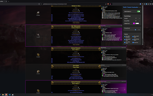POE Trade Evaluator  from Chrome web store to be run with OffiDocs Chromium online