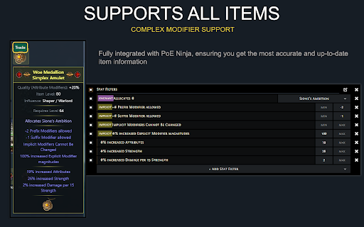 POE TradeNinja  from Chrome web store to be run with OffiDocs Chromium online
