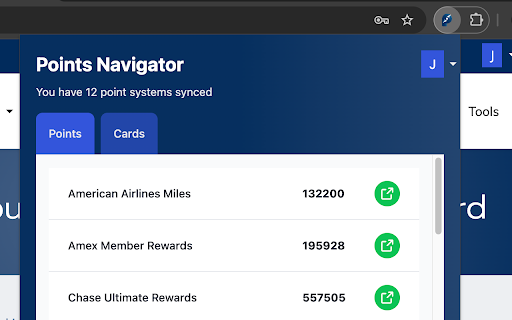 PointsNav  from Chrome web store to be run with OffiDocs Chromium online