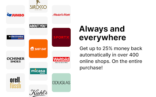poinz Cashback Helfer  from Chrome web store to be run with OffiDocs Chromium online