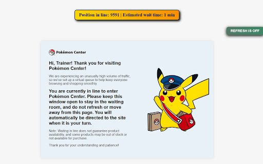 Pokemon Center Helper  from Chrome web store to be run with OffiDocs Chromium online