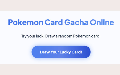 Pokemon TCG Pocket PC Gacha Game  from Chrome web store to be run with OffiDocs Chromium online