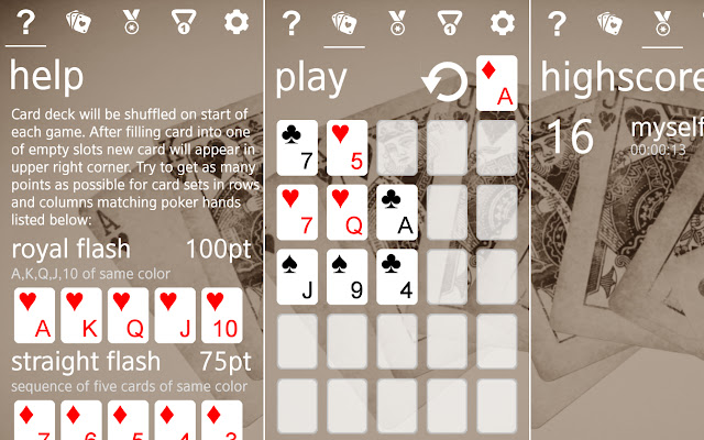 Poker Puzzle  from Chrome web store to be run with OffiDocs Chromium online