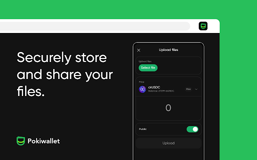 PokiWallet Extension  from Chrome web store to be run with OffiDocs Chromium online