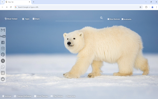 polar bear wallpaper  from Chrome web store to be run with OffiDocs Chromium online