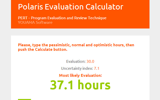 Polaris Evaluate Calculator  from Chrome web store to be run with OffiDocs Chromium online