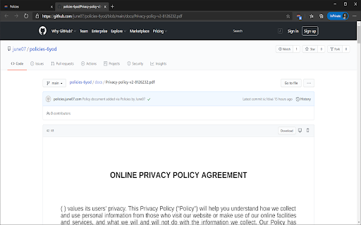 Policies Extension  from Chrome web store to be run with OffiDocs Chromium online