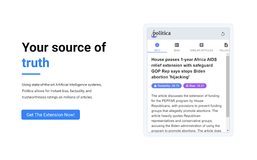 Politica  from Chrome web store to be run with OffiDocs Chromium online