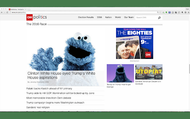 Political Cookie Monster  from Chrome web store to be run with OffiDocs Chromium online