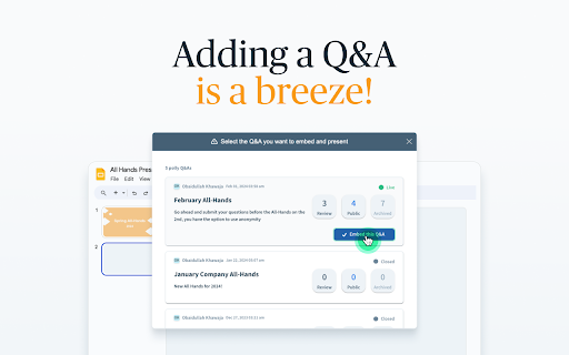 Polly for Google Slides  from Chrome web store to be run with OffiDocs Chromium online