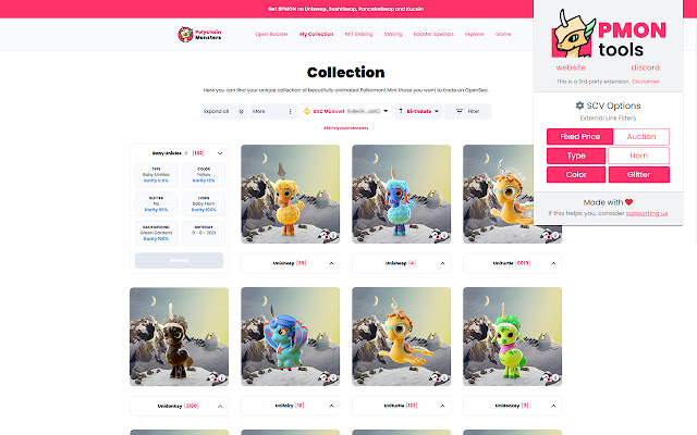 Polychain Monsters Helper PMON.tools  from Chrome web store to be run with OffiDocs Chromium online