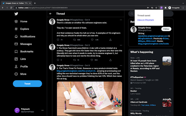 Polymark  from Chrome web store to be run with OffiDocs Chromium online