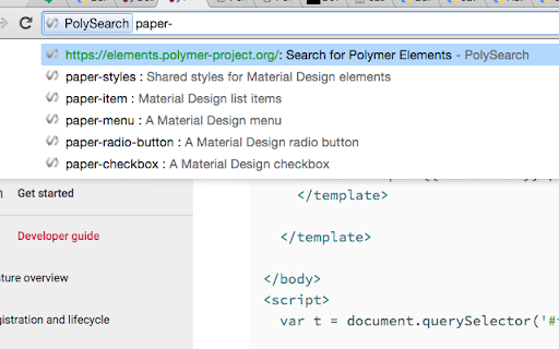 PolySearch  from Chrome web store to be run with OffiDocs Chromium online