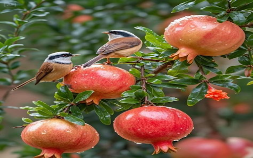 Pomegranate branch wallpaper  from Chrome web store to be run with OffiDocs Chromium online